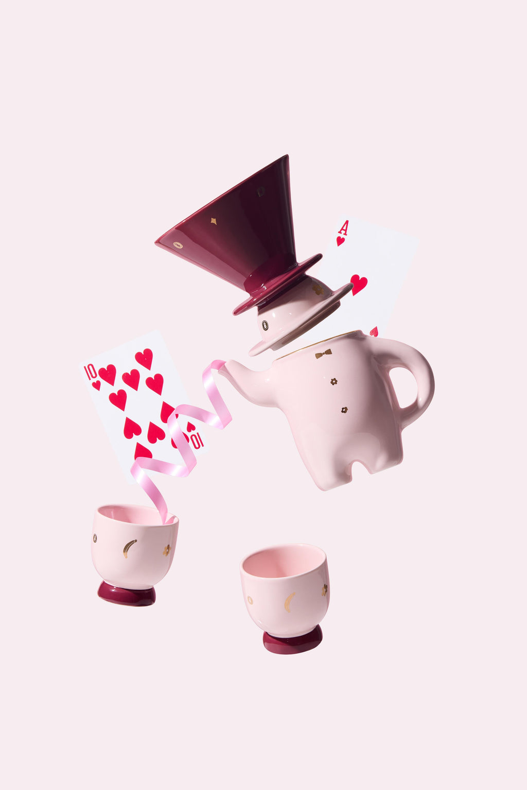 WEKUKU Brew Buddy - Elegant Porcelain Teapot & Coffee Pot (Pink)