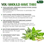 Premium Oregano Herbal Tea with Jasmine-Like Notes | Blend of Oregano, Thyme & Lemongrass
