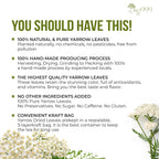 Premium Yarrow Tea Leaves | Naturally Aromatic, Freshly Packed Loose Leaf Yarrow Herbal Tea