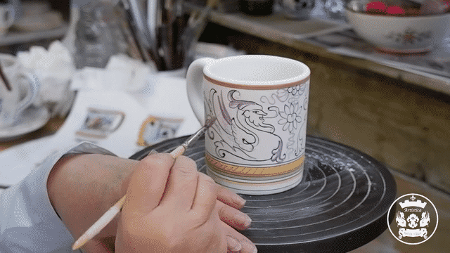Deruta of Italy Raffaellesco Deluxe: Flared Drinking Cup Mug (11 oz.)