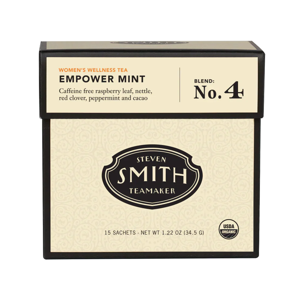 Smith Teamaker EMPOWER MINT WOMEN'S WELLNESS TEA BLEND NO. 4 (15 TEA BAGS, 1.22 OZ) Herbal Tea
