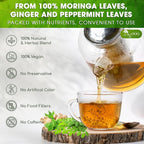 Premium Moringa Ginger Peppermint Herbal Tea