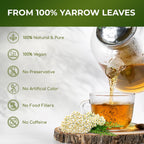 Premium Yarrow Tea Leaves | Naturally Aromatic, Freshly Packed Loose Leaf Yarrow Herbal Tea