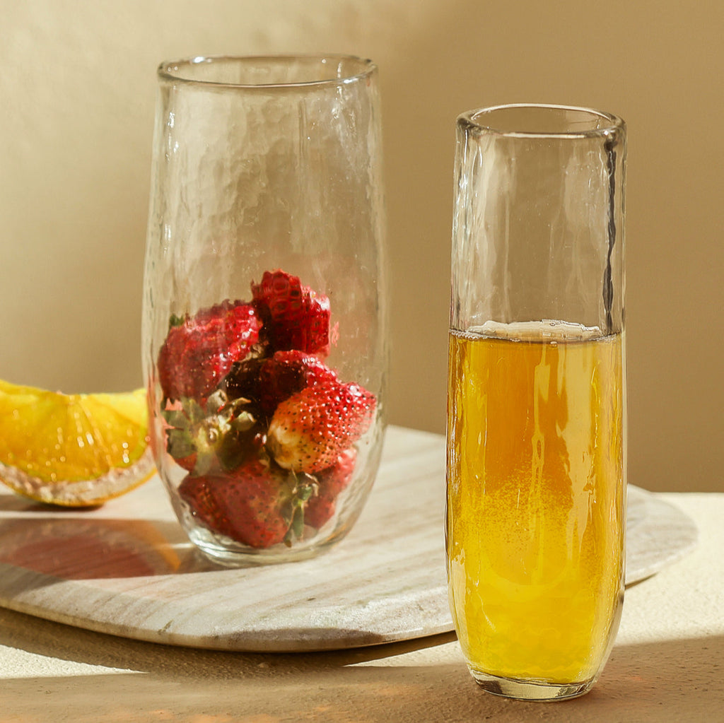 Pebbled Large Glasses - Set of 4