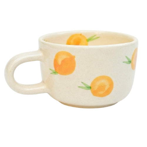 Casa Amarosa Artisan Orange Ceramic Mug – Handmade, 3 Inch