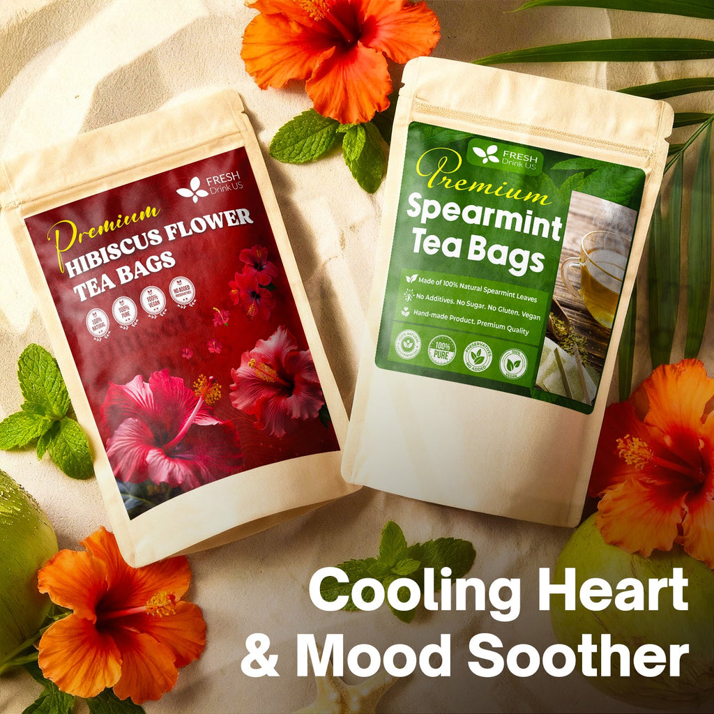 FreshDrinkUS Hibiscus & Spearmint Tea Duo