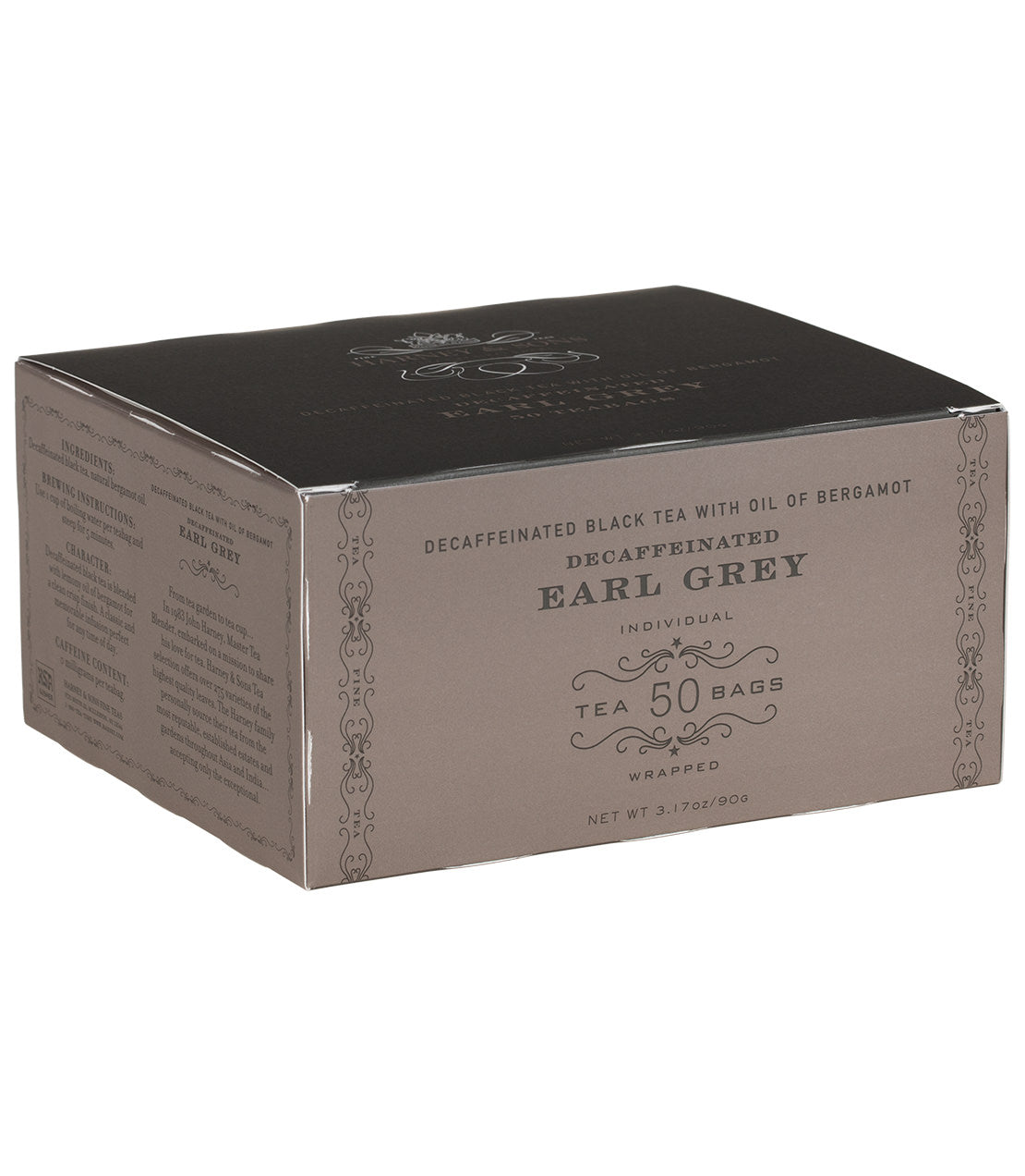 Harney & Sons Decaf Earl Grey, Box of 50 Wrapped Teabags
