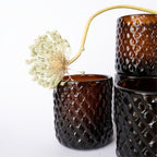 Zorro y Jaguar Bruma Amber Glass - set of 2