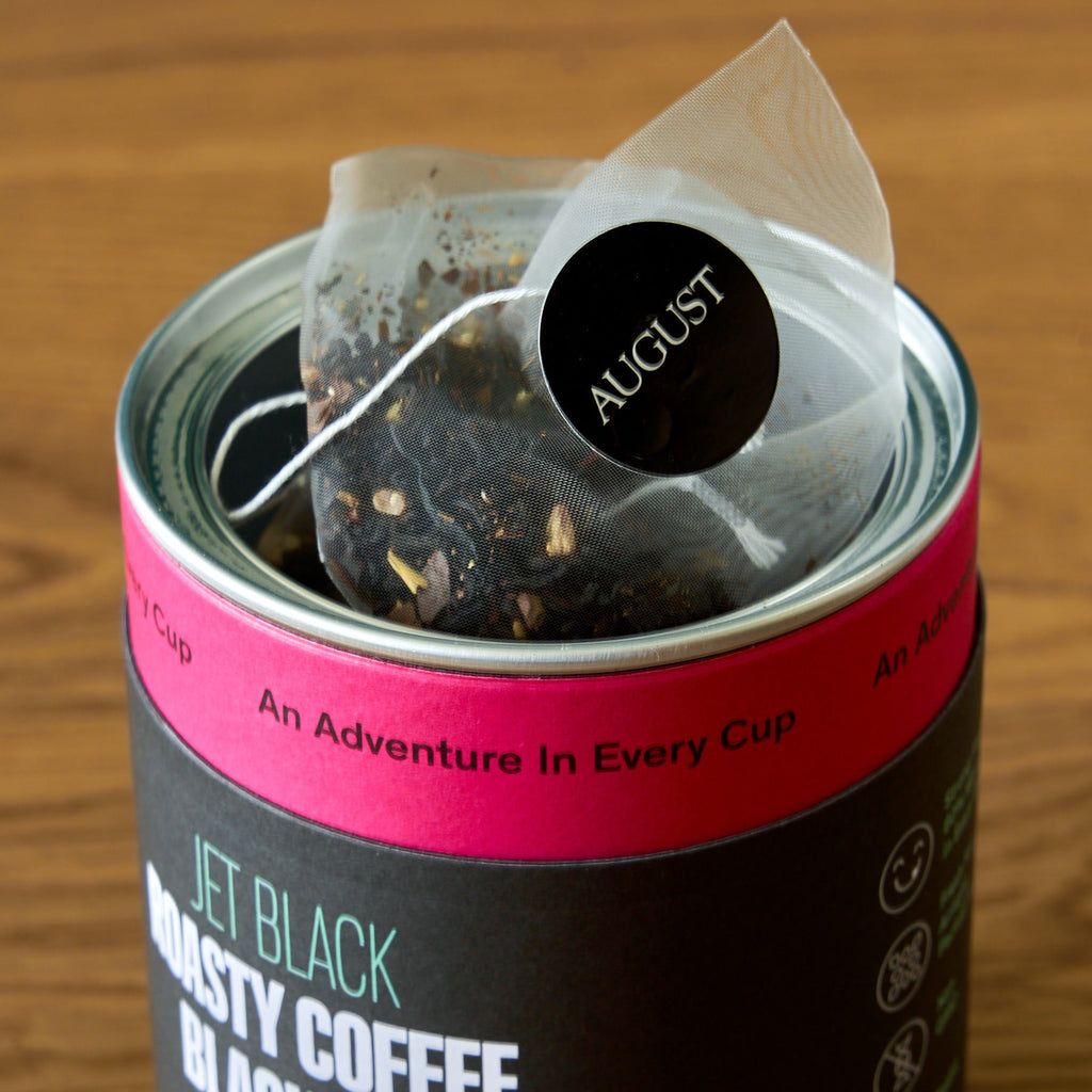 August Uncommon Jet Black - Roasty Coffee Black Tea - 15 Tea Bags