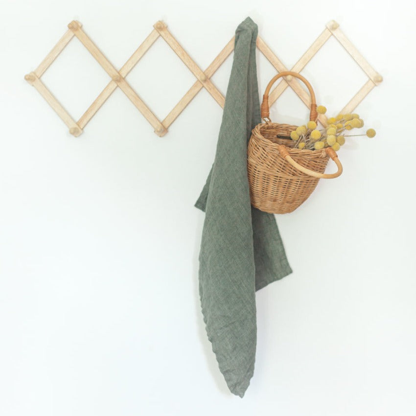 Creative Women Stone Washed Linen Tea Towel - Iron Ore