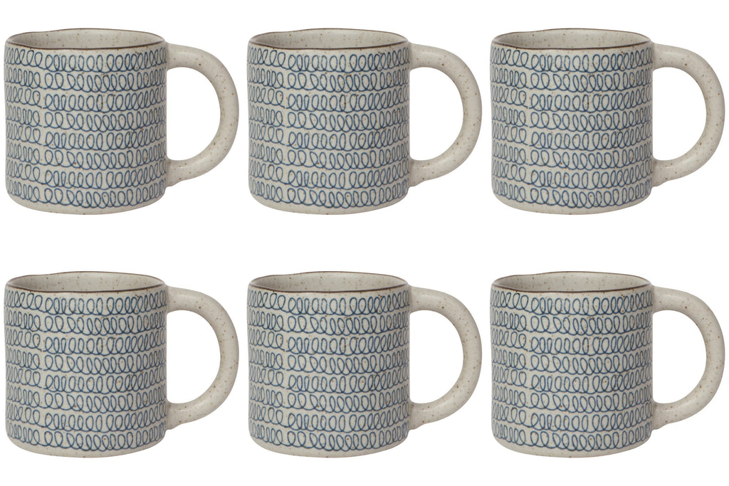 Set of 6 Scribble Element Mug
