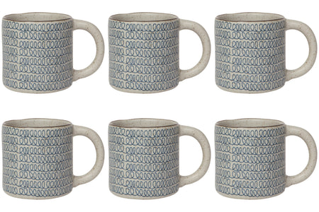 Set of 6 Scribble Element Mug