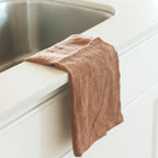 Creative Women Stone Washed Linen Tea Towel - Terracotta
