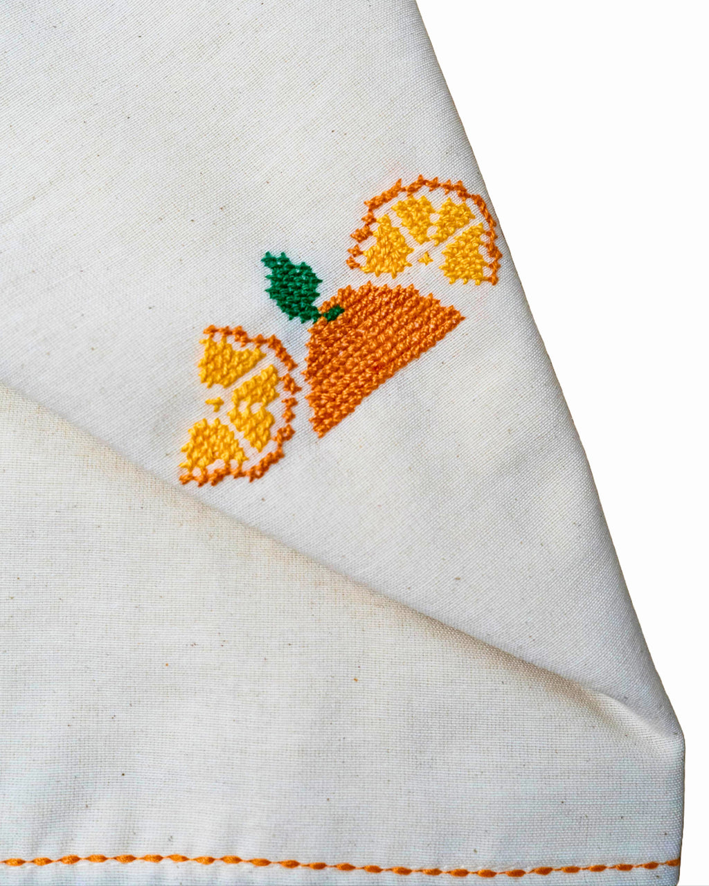 Darzah Orange Tatreez Tea Towel