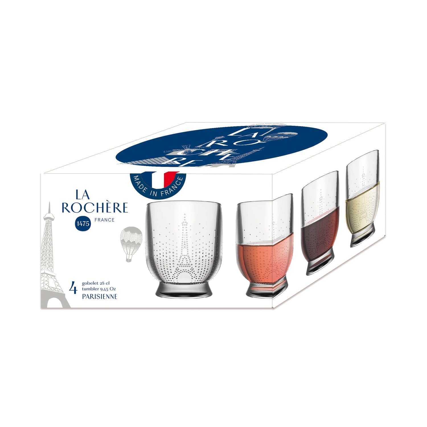Aprika Life La Rochere Parisienne Tumbler Set of 4
