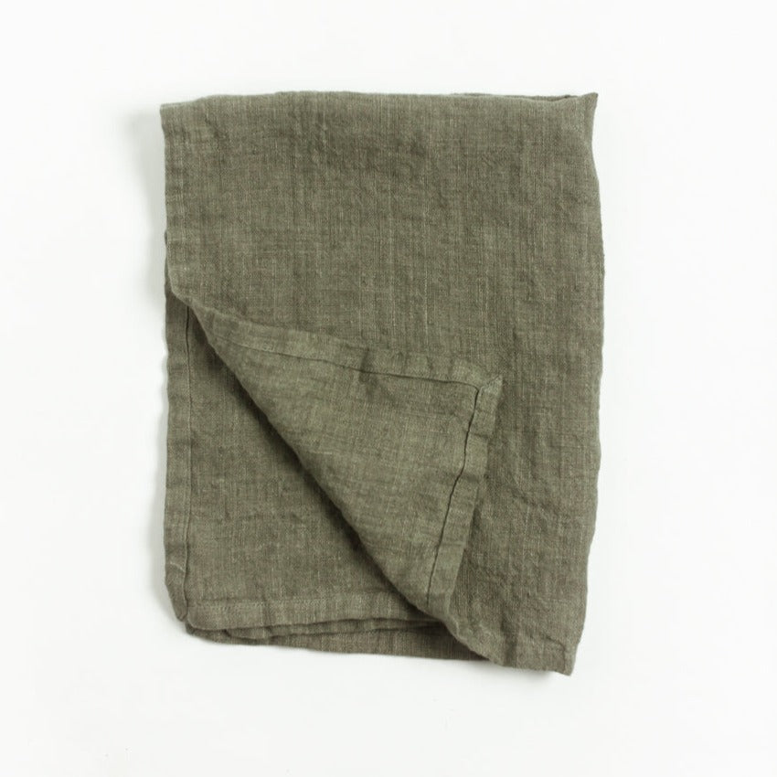 Creative Women Stone Washed Linen Tea Towel - Sage