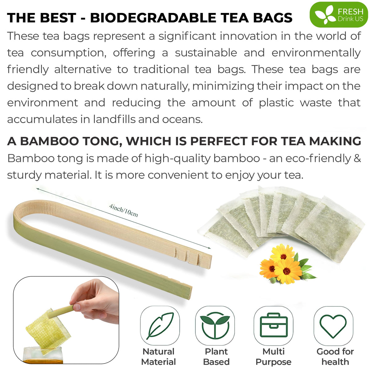 FreshDrinkUS Moringa Leaf Tea Bags