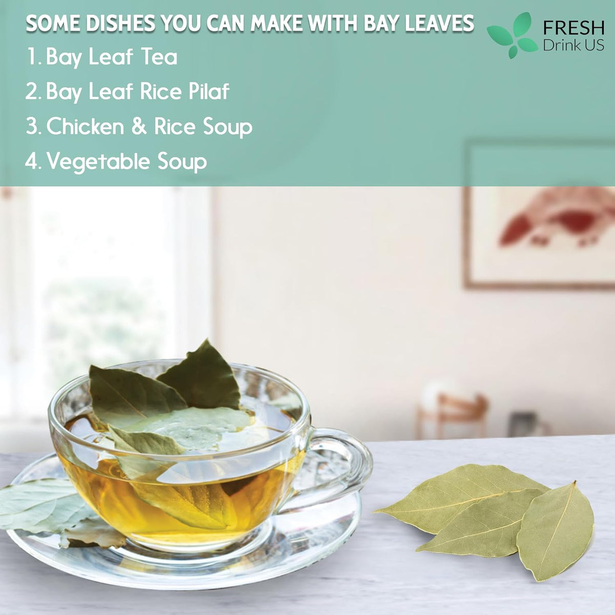 Premium Dried Bay Leaves, Tea Bags, Powder, Bay Leaves Spice, Whole Nice Leaves, Wildcrafted, Fresh Harvested, Bay Leaves For Cooking, Sugar-Free, Gluten Free, Caffeine Free, Vegan Herbal Tea