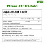 Premium Papaya Leaf Tea Bags, Made with Natural Material Tea Bags. No Sugar, No Caffeine, No Gluten, Vegan. Herbal Tea