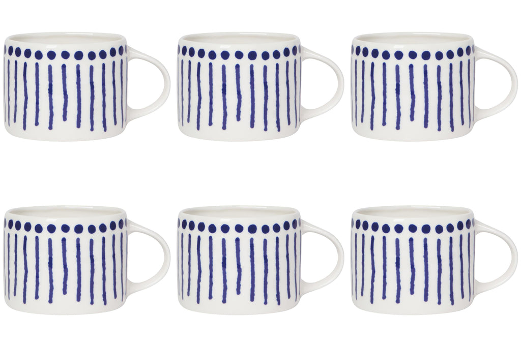 Set of 6 Porcelain Mug 12oz