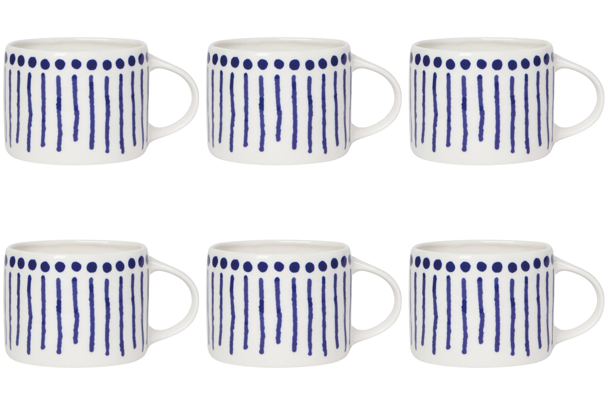 Set of 6 Porcelain Mug 12oz