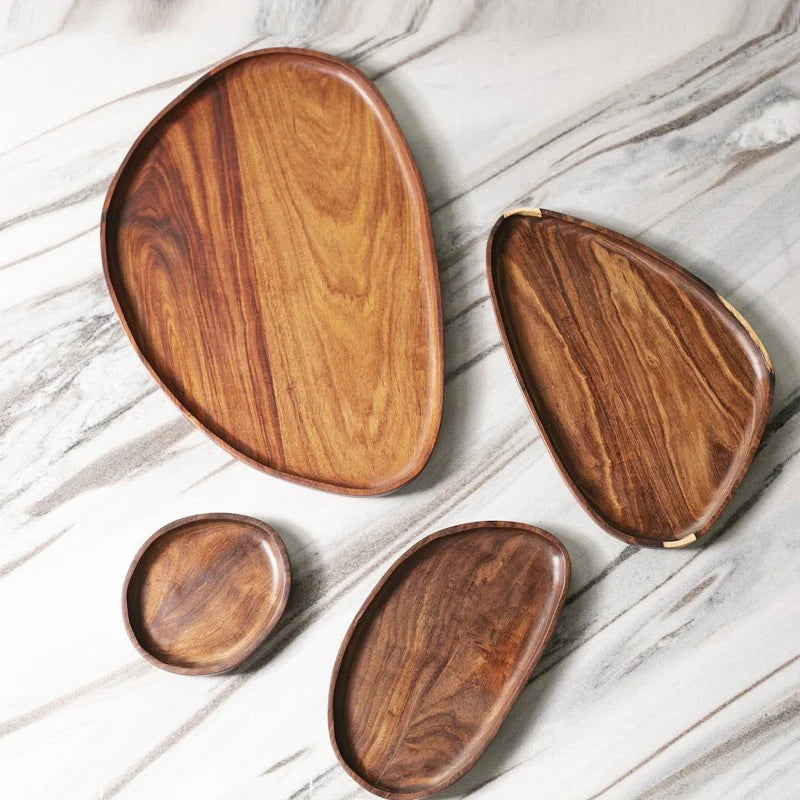 Itza Wood Leaf Trays - Thumbnail 5