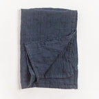 Creative Women Stone Washed Linen Tea Towel - Navy