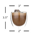 Double Wall Glass Coffee Mugs - 8.5oz/12oz