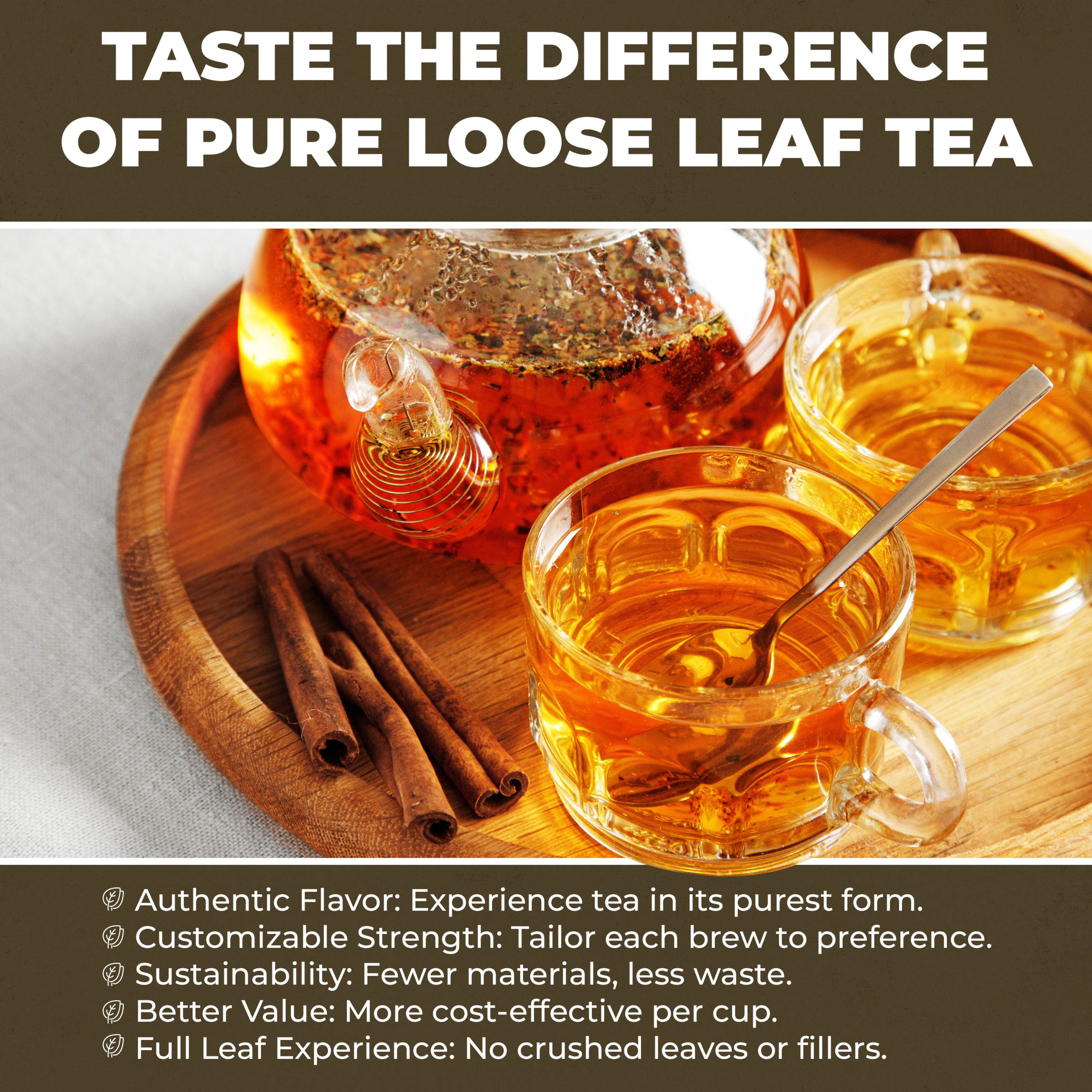Gardenika Organic Serenity Glow Herbal Tea with Tulsi & Rooibos, Metabolism Support - Stress Relief - Caffeine Free - 55+ Cups - USDA Organic & Kosher - 4 oz (113g)