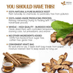 Burdock Root Tea Bags, 100% Natural & Pure from Burdock Root. Burdock Root Herbal Tea. Burdock Root Tea. No Sugar, No Caffeine, No Gluten, Vegan.