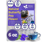 Premium Butterfly Pea Flowers, Tea Bags, 100% Natural and Pure from Butterfly Pea Flowers, Hand-made, Made With Natural Materials-Corn Fiber Tea Bag, Sugar/Caffeine/Gluten Free Herbal Tea