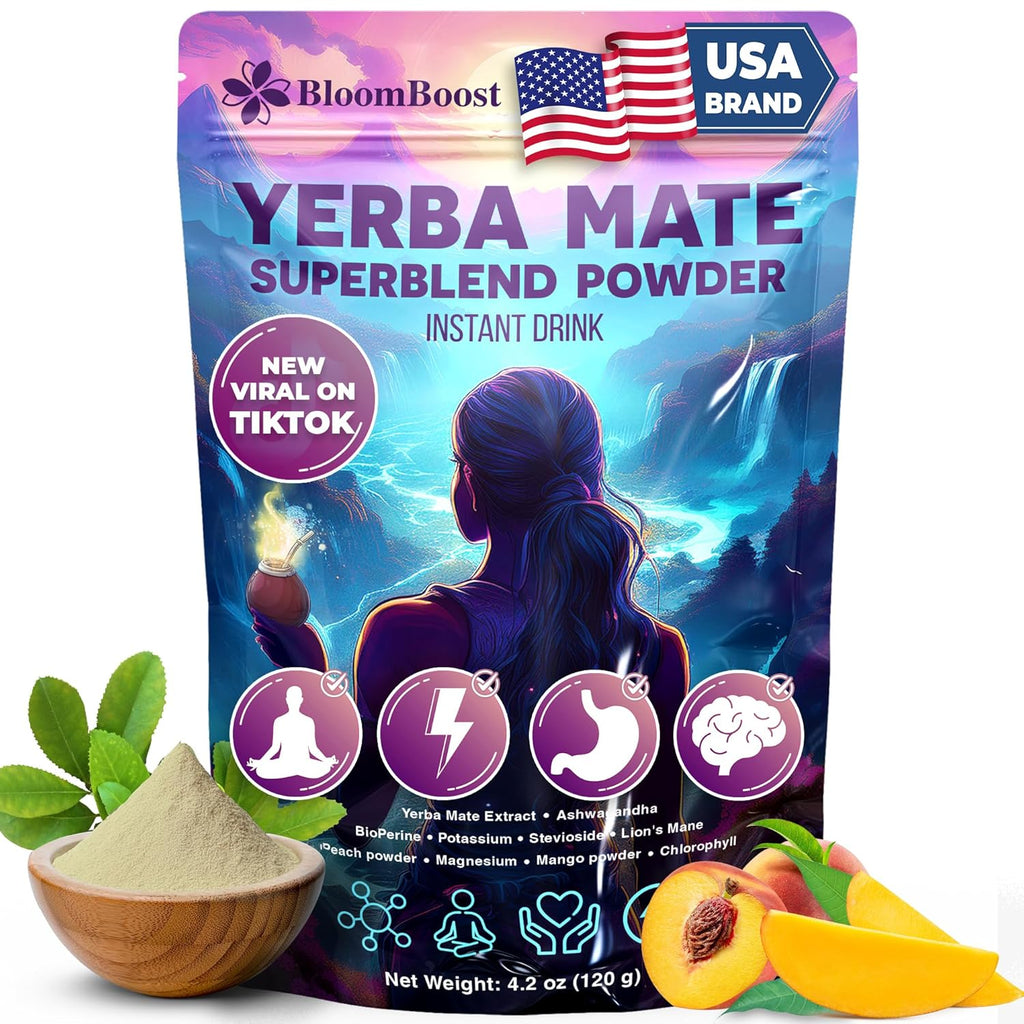 FreshDrinkUS - Natural and Premium Herbal Yerba Mate Instant Tea Powder | Superfood Energy & Focus Blend Matcha