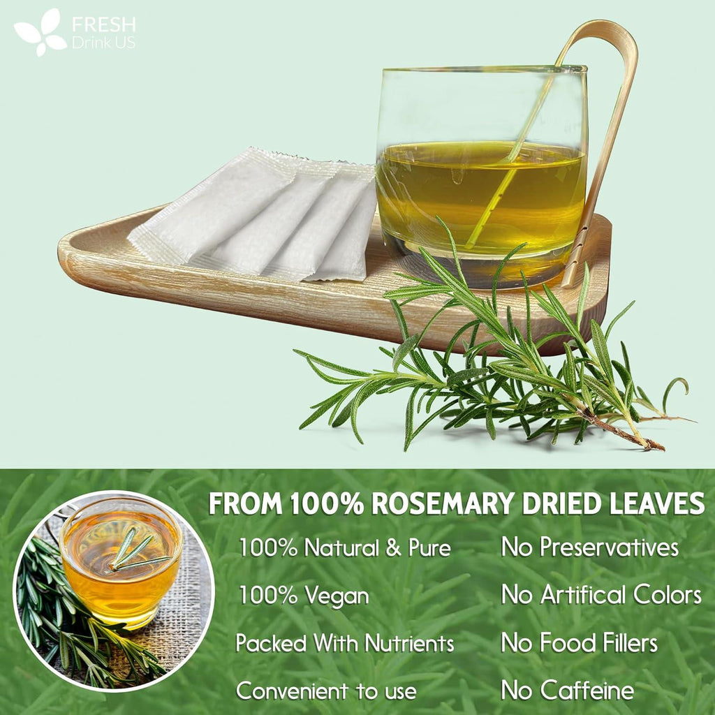 Premium Rosemary Leaves, Tea Bags, Powder, 100% Natural & Pure from Dried Rosemary Leaves, No Additives, No Caffeine, Vegan. Dried Rosemary Herb, Perfect for Seasoning, Spice Blends for Grilling & Cooking Herbal Tea
