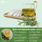 Premium Rosemary Leaves, Tea Bags, Powder, 100% Natural & Pure from Dried Rosemary Leaves, No Additives, No Caffeine, Vegan. Dried Rosemary Herb, Perfect for Seasoning, Spice Blends for Grilling & Cooking Herbal Tea