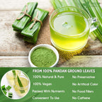 Natural Pandan Leaves Dried, Pandan Leaf Powder, 100% Pure Dried Pandan Leaves, Pandan Leaf Tea, No Additives, No Caffeine, Vegan Herbal Tea