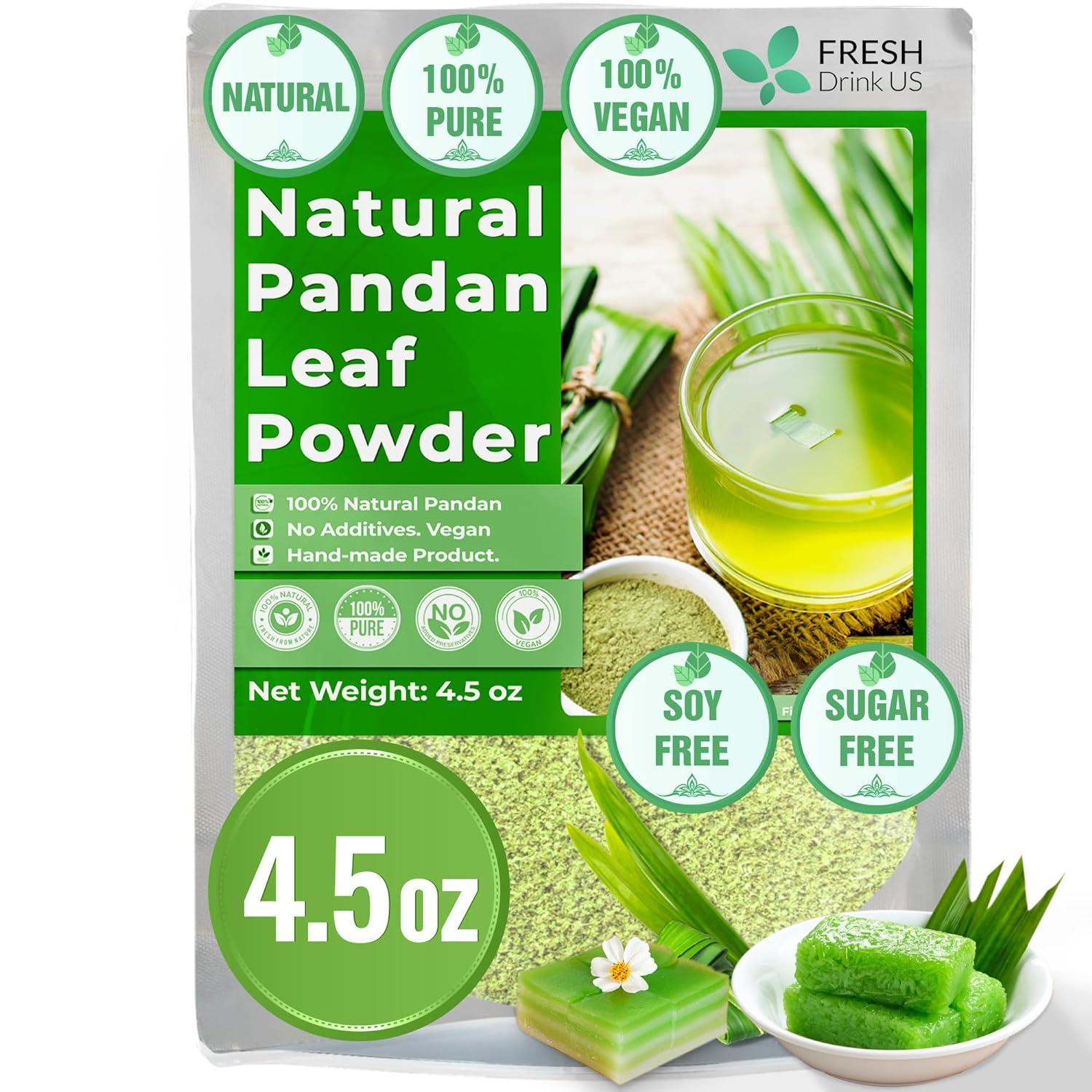 Natural Pandan Leaves Dried, Pandan Leaf Powder, 100% Pure Dried Pandan Leaves, Pandan Leaf Tea, No Additives, No Caffeine, Vegan Herbal Tea