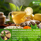 FreshDrinkUS - Natural and Premium Herbal SIimming Detox Tea Caffeine Free - Herbal Tea with Chamomile, Hibiscus Tea & Ginger Root