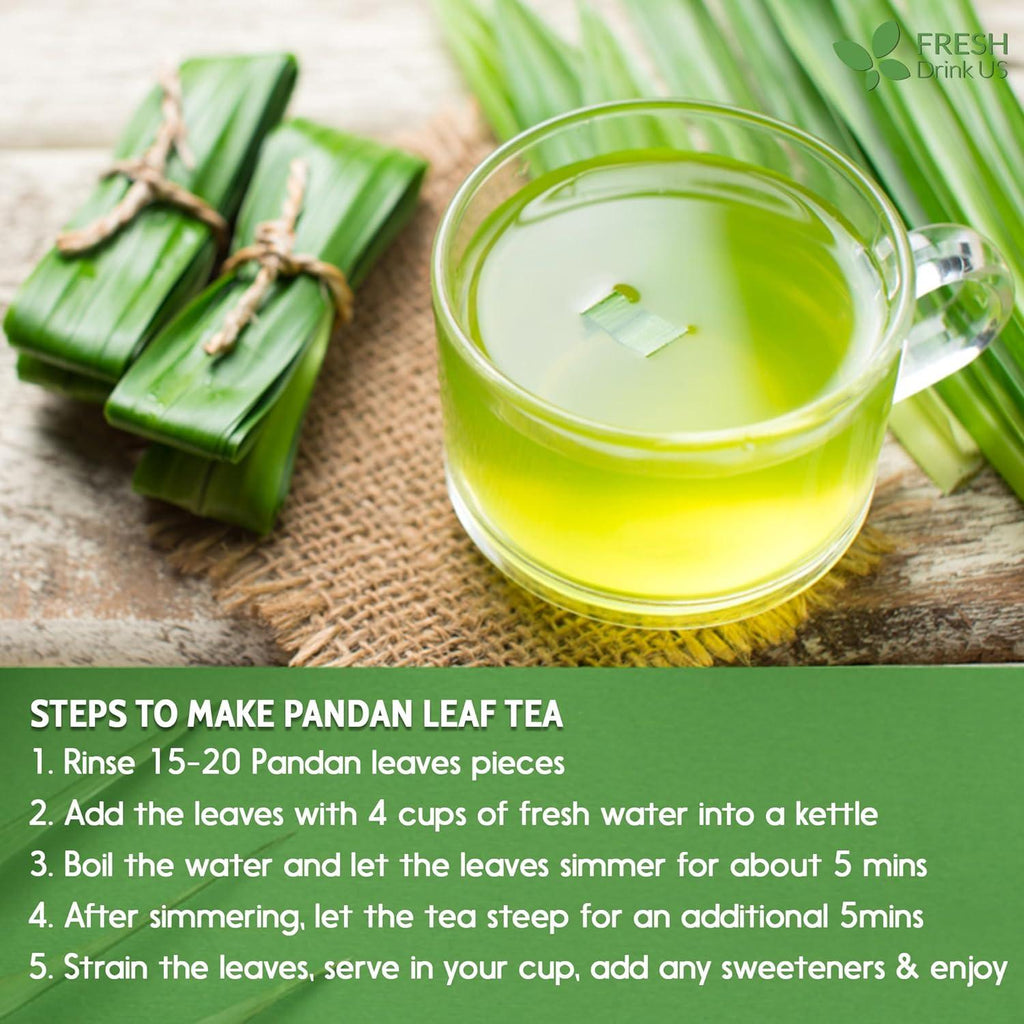 Natural Pandan Leaves Dried, Pandan Leaf Powder, 100% Pure Dried Pandan Leaves, Pandan Leaf Tea, No Additives, No Caffeine, Vegan Herbal Tea