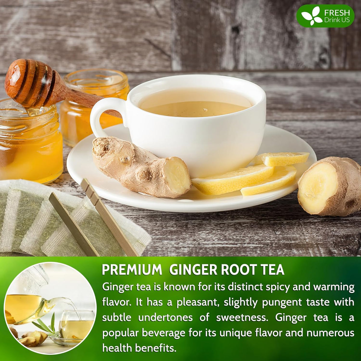 FreshDrinkUS Morning Vitality Tea Bundle — Fennel, Ginger & Lemongrass