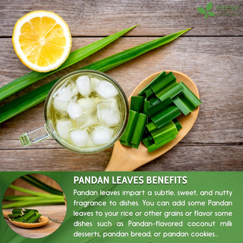 Natural Pandan Leaves Dried, Pandan Leaf Powder, 100% Pure Dried Pandan Leaves, Pandan Leaf Tea, No Additives, No Caffeine, Vegan Herbal Tea