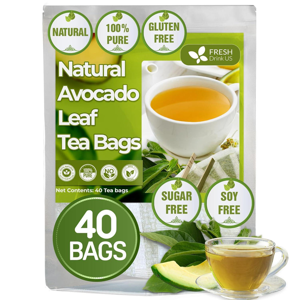 Natural Avocado Whole Leaves Dried, Tea Bags, 100% Pure from Avocado Leaves, Avocado Leaf Tea, Hojas de Aguacate Seca, No Additives, No Caffeine, Vegan Herbal Tea