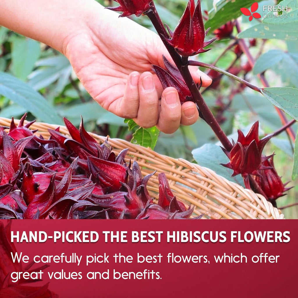 FreshDrinkUS Hibiscus Flower Tea Bags