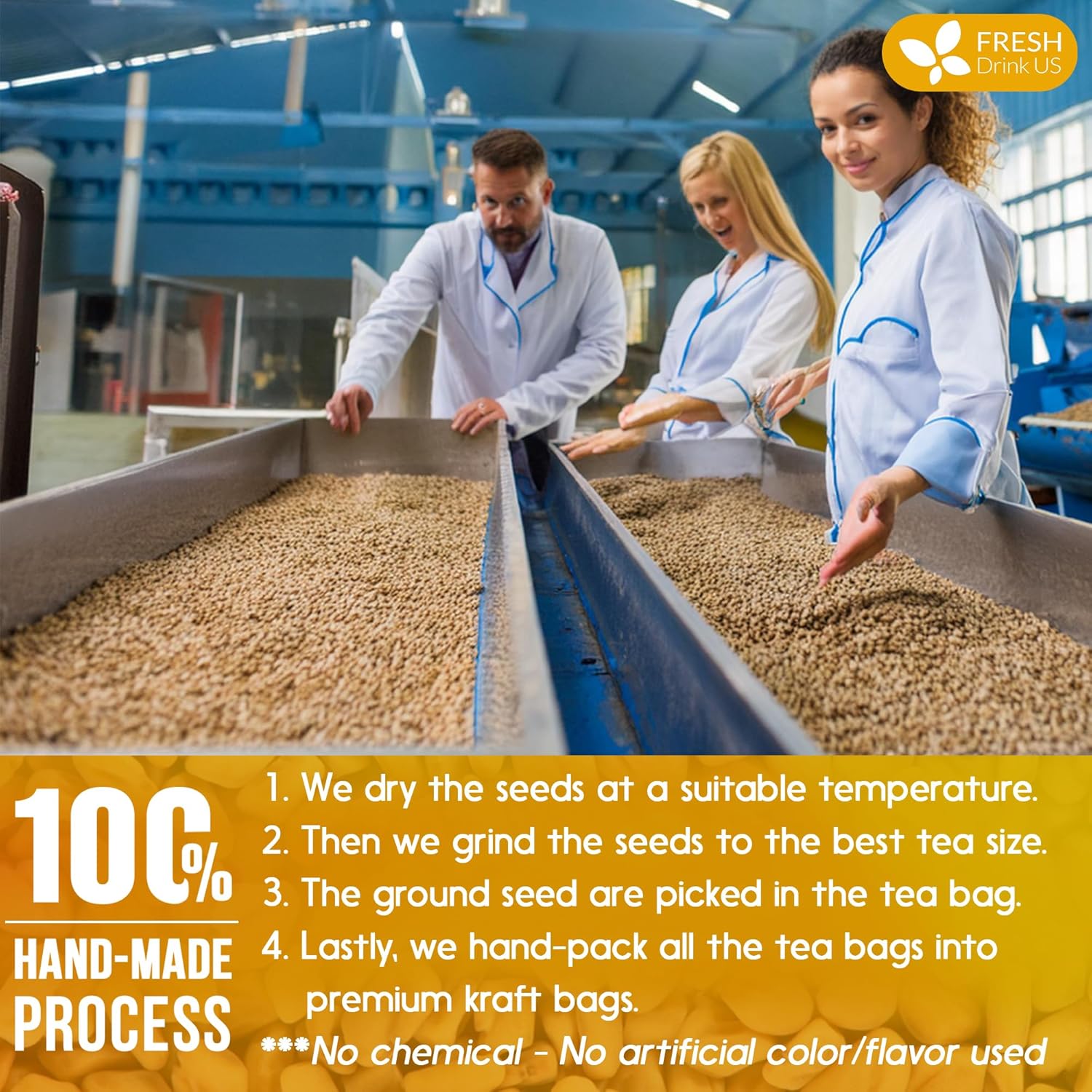 Premium Fenugreek Tea Bags. No Sugar, No Caffeine, No Gluten, Vegan. (30 Tea Bags) Herbal Tea