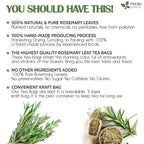 Premium Rosemary Leaves, Tea Bags, Powder, 100% Natural & Pure from Dried Rosemary Leaves, No Additives, No Caffeine, Vegan. Dried Rosemary Herb, Perfect for Seasoning, Spice Blends for Grilling & Cooking Herbal Tea