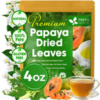 Premium Papaya Dried Leaves,  Papaya Loose Leaf Herbal Tea, No Additives, No Caffeine, Vegan