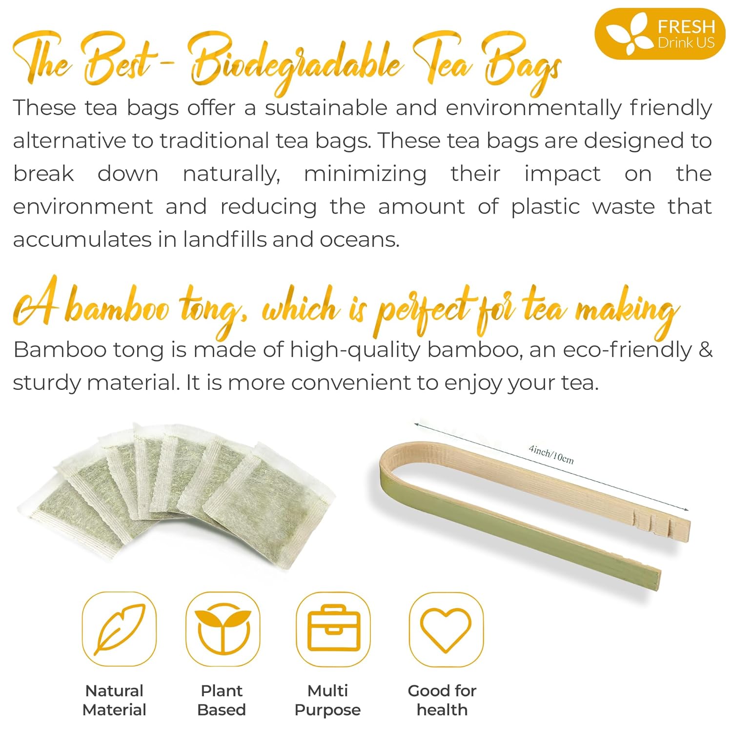 Premium Fenugreek Tea Bags. No Sugar, No Caffeine, No Gluten, Vegan. (30 Tea Bags) Herbal Tea