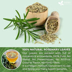 Premium Rosemary Leaves, Tea Bags, Powder, 100% Natural & Pure from Dried Rosemary Leaves, No Additives, No Caffeine, Vegan. Dried Rosemary Herb, Perfect for Seasoning, Spice Blends for Grilling & Cooking Herbal Tea