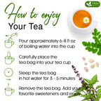 Premium Tulsi Moringa Lemongrass  Tea Bags, 100% Natural & Pure from Tulsi Holy Basil Leaves, Moringa & Lemongrass. Herbal Tea