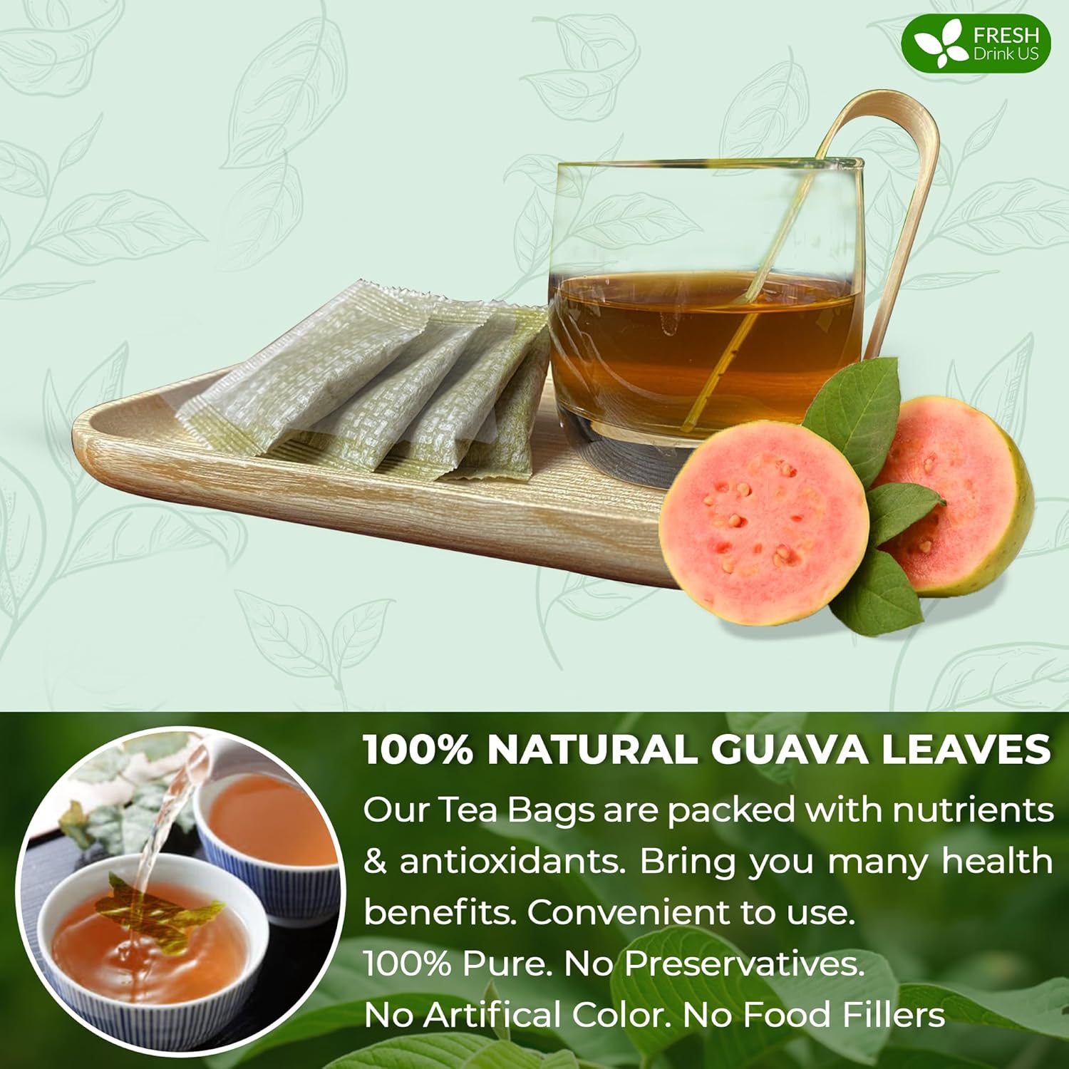 Premium Guava Leaf Tea Bags Herbal Tea