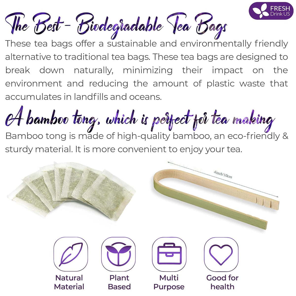 Premium Lavender Mint Tea Bags. 100% Natural, Blend of Lavender, Peppermint, Sage and Licorice. Herbal Tea
